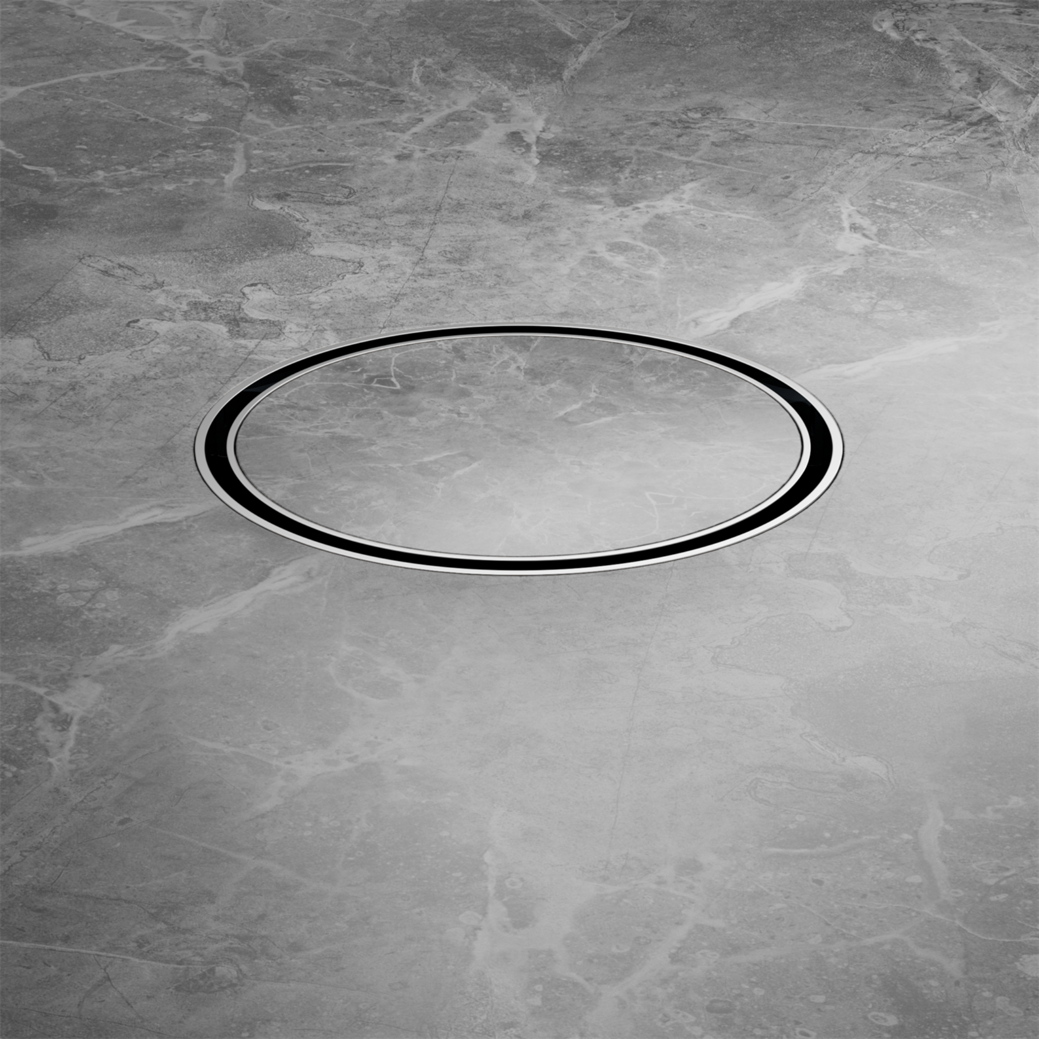 NERO TILE INSERT FLOOR WASTE ROUND CHROME 130MM