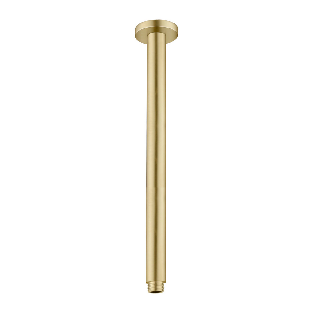 NERO ROUND CEILING SHOWER ARM BRUSHED GOLD (AVAILABLE IN 100MM AND 300MM)