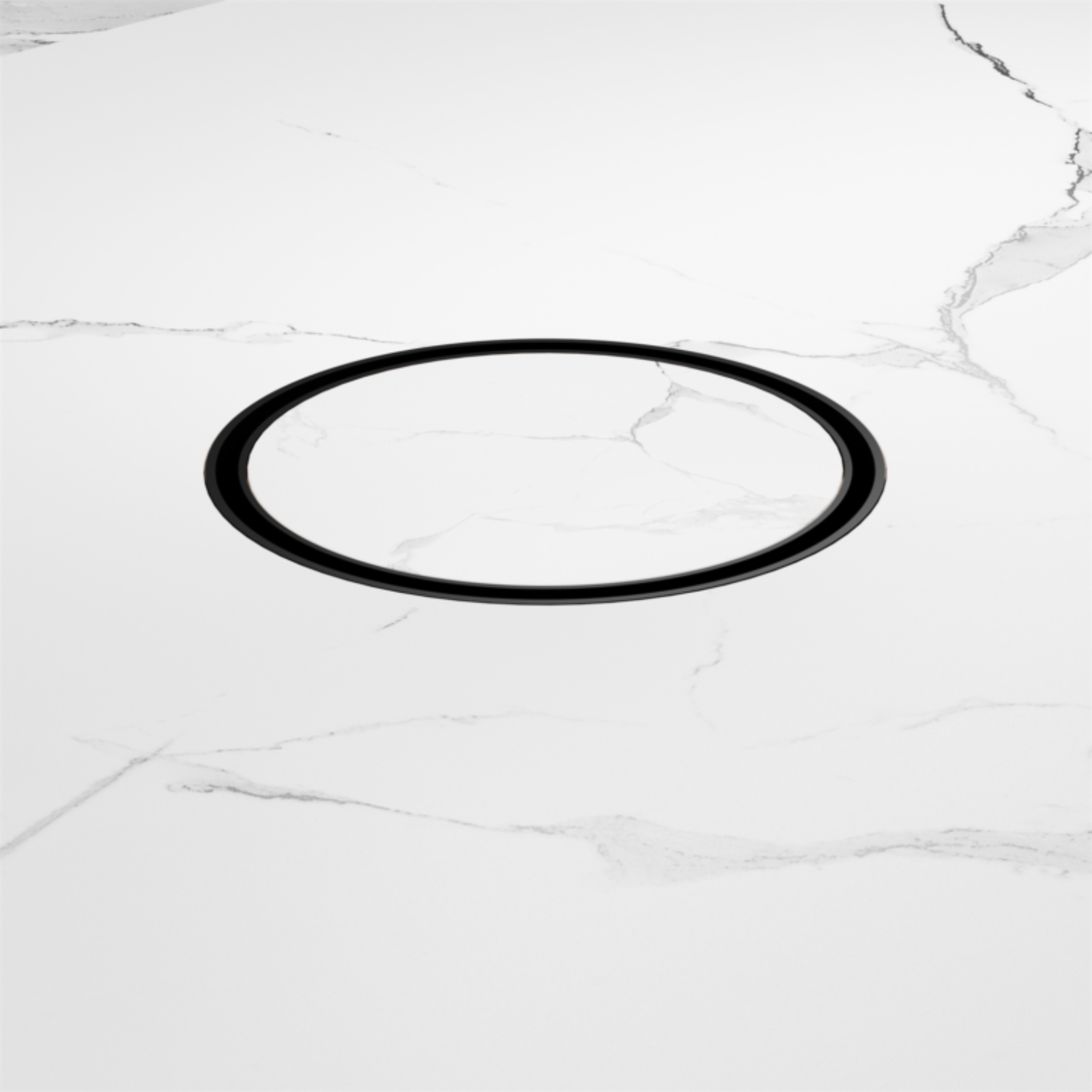 NERO TILE INSERT FLOOR WASTE ROUND MATTE BLACK 130MM