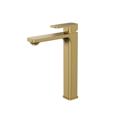 LINSOL ZIA TALL BASIN MIXER 277MM BRUSHED BRASS