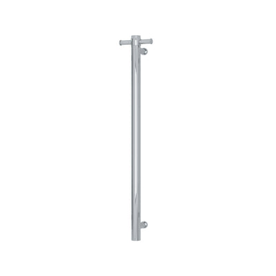 THERMOGROUP ROUND NON-HEATED VERTICAL SINGLE TOWEL RAIL POLISHED STAINLESS STEEL 142MM