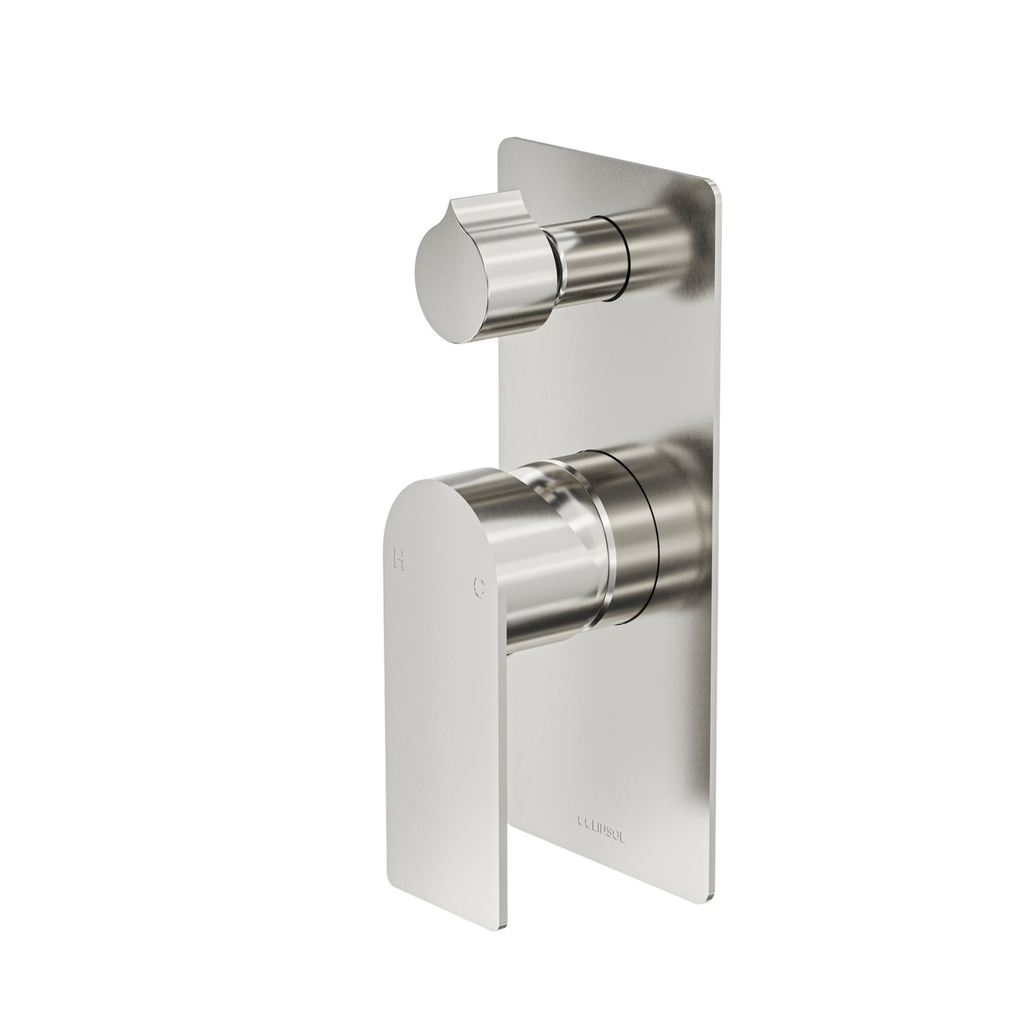 LINSOL VENA LEAD FREE WALL MIXER WITH DIVERTOR BRUSHED NICKEL