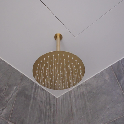 NERO ROUND CEILING SHOWER ARM BRUSHED GOLD (AVAILABLE IN 100MM AND 300MM)