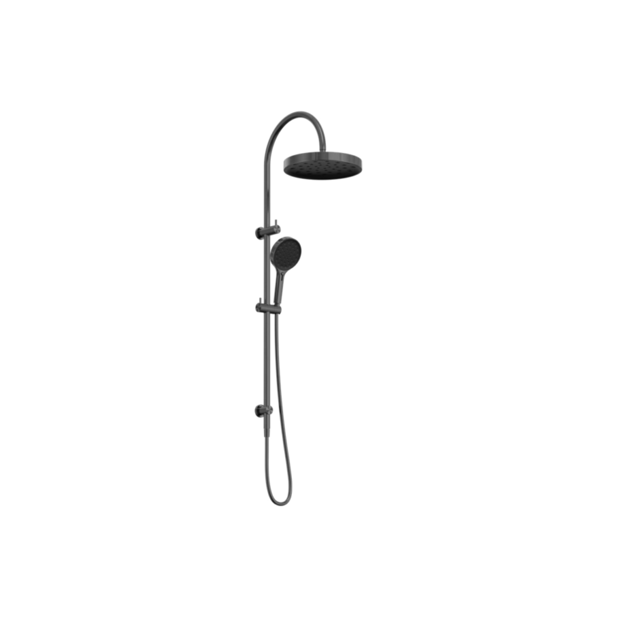 NERO SERENITY TWIN SHOWER GUN METAL