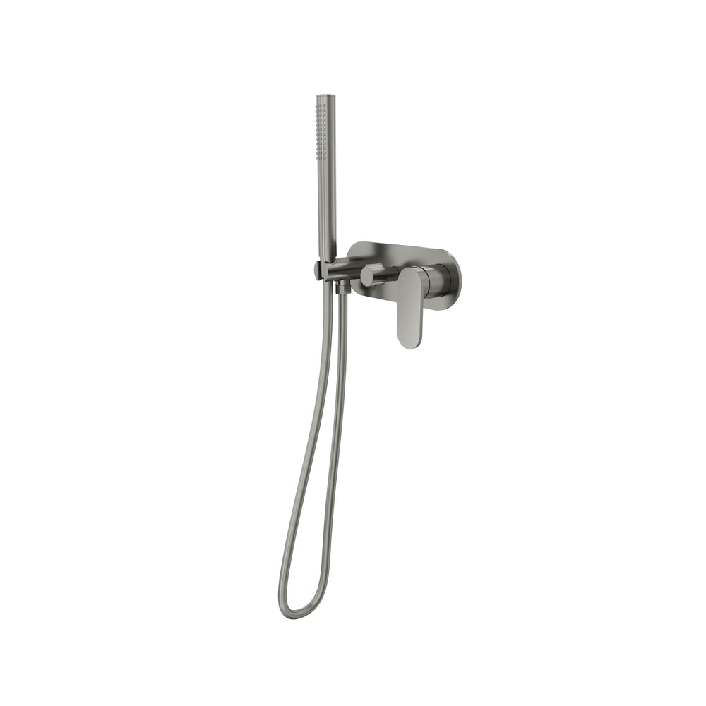 LINSOL CAPO 1-PLATE WALL MIXER WITH HAND SHOWER  GUN METAL