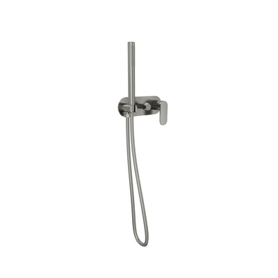 LINSOL CAPO 1-PLATE WALL MIXER WITH HAND SHOWER BRUSHED NICKEL