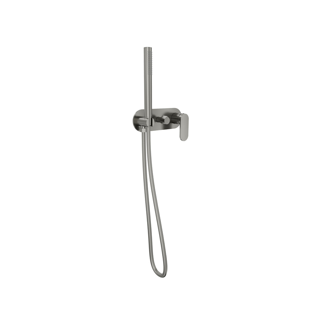 LINSOL CAPO 1-PLATE WALL MIXER WITH HAND SHOWER  GUN METAL