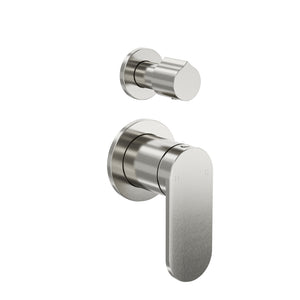 LINSOL CAPO 2-PLATE WALL MIXER WITH DIVERTER BRUSHED NICKEL