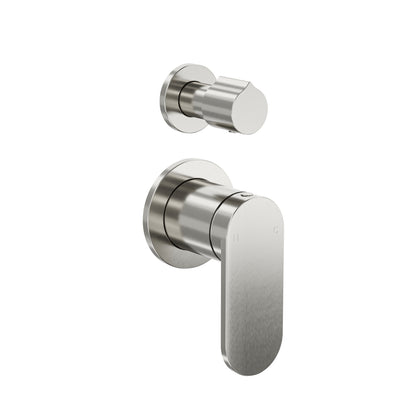 LINSOL CAPO 2-PLATE WALL MIXER WITH DIVERTER BRUSHED NICKEL