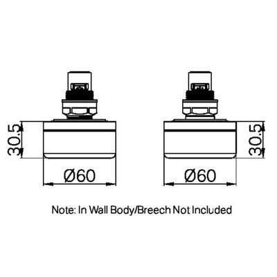 NERO SERENITY WALL TOP ASSEMBLY WITH ARABESCATO CORCHIA HANDLE CHROME
