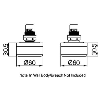 NERO SERENITY WALL TOP ASSEMBLY WITH ARABESCATO CORCHIA HANDLE BRUSHED NICKEL