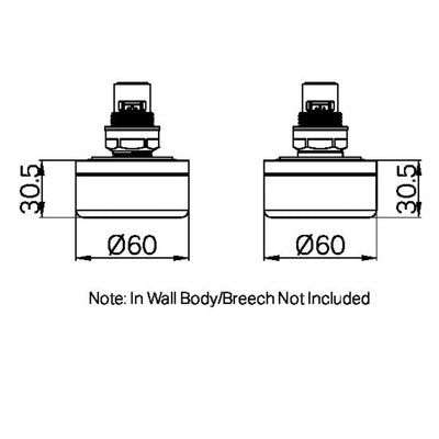 NERO SERENITY WALL TOP ASSEMBLY WITH CARRARA HANDLE MATTE BLACK