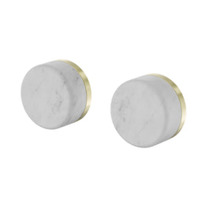 NERO SERENITY WALL TOP ASSEMBLY WITH CARRARA HANDLE BRUSHED GOLD