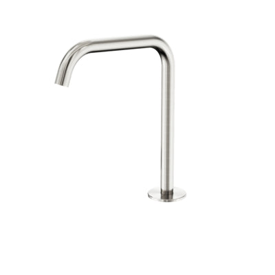 NERO SERENITY BATH/KITCHEN EDGE SPOUT 270MM BRUSHED NICKEL