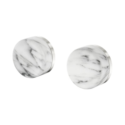 NERO SERENITY WALL TOP ASSEMBLY WITH ARABESCATO CORCHIA HANDLE BRUSHED NICKEL