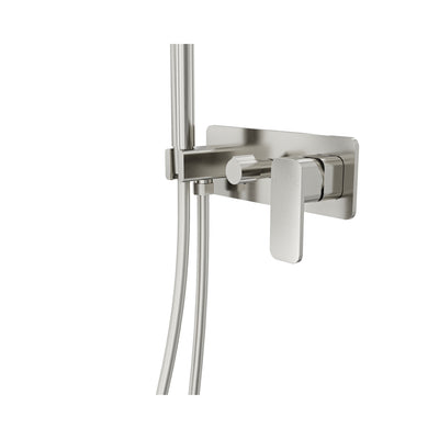 LINSOL ZIA WALL MIXER WITH HAND SHOWER BRUSHED NICKEL