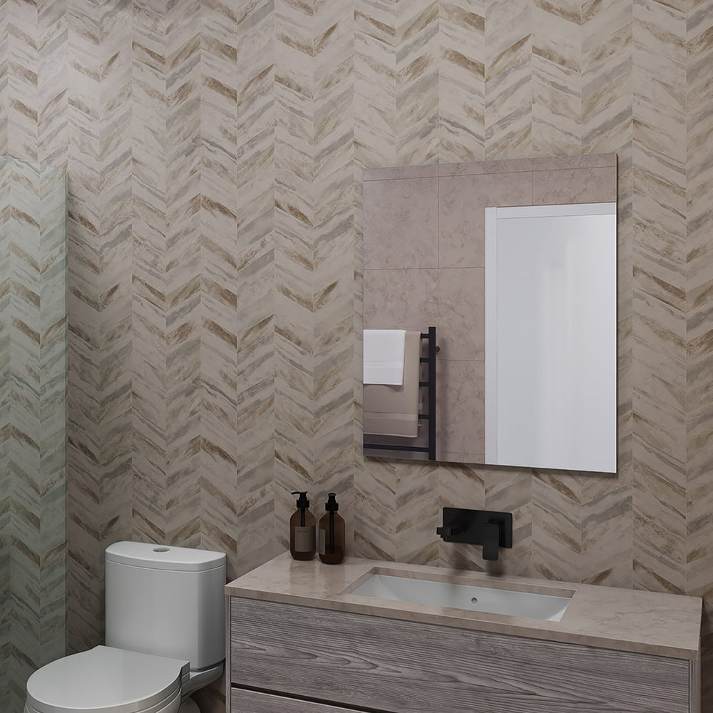 THERMOGROUP ABLAZE RECTANGLE POLISHED EDGE MIRROR 900MM