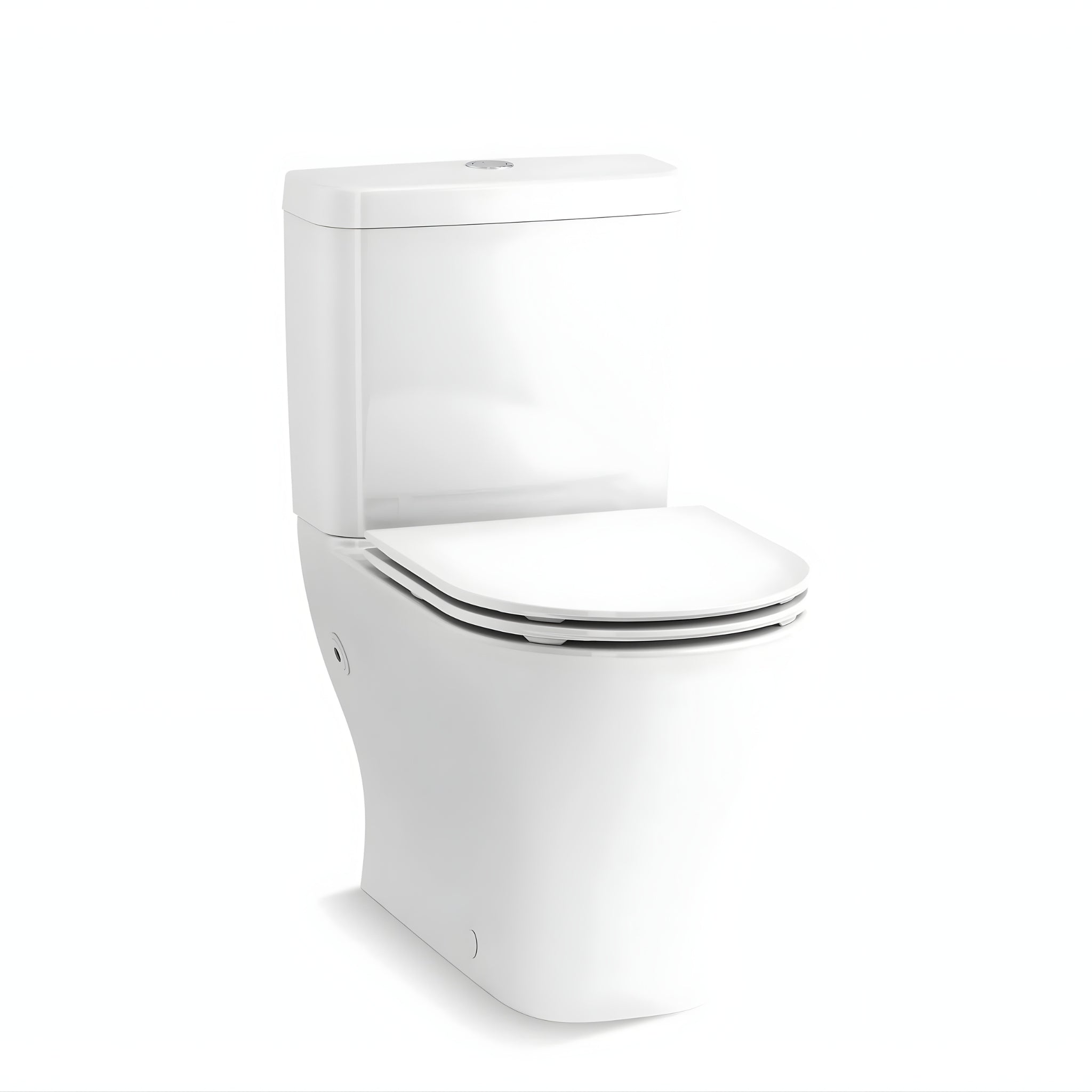 KOHLER REACH II RIMLESS BACK-TO-WALL TOILET SUITE WITH SLIM SEAT GLOSS WHITE