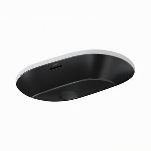 KOHLER BRAZN OVAL UNDER COUNTER BASIN HONED BLACK 616MM