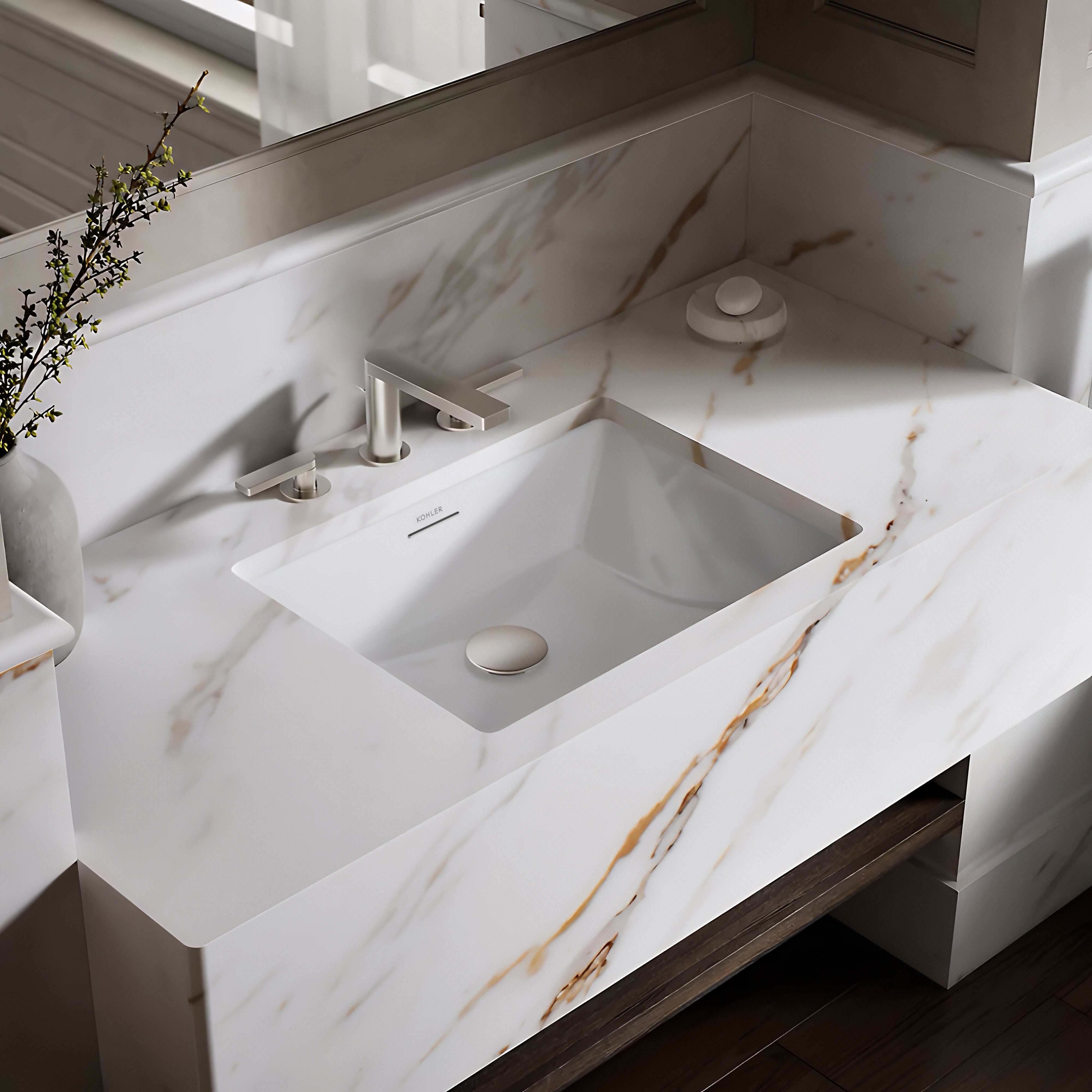 KOHLER BRAZN UNDER COUNTER BASIN WHITE 540MM