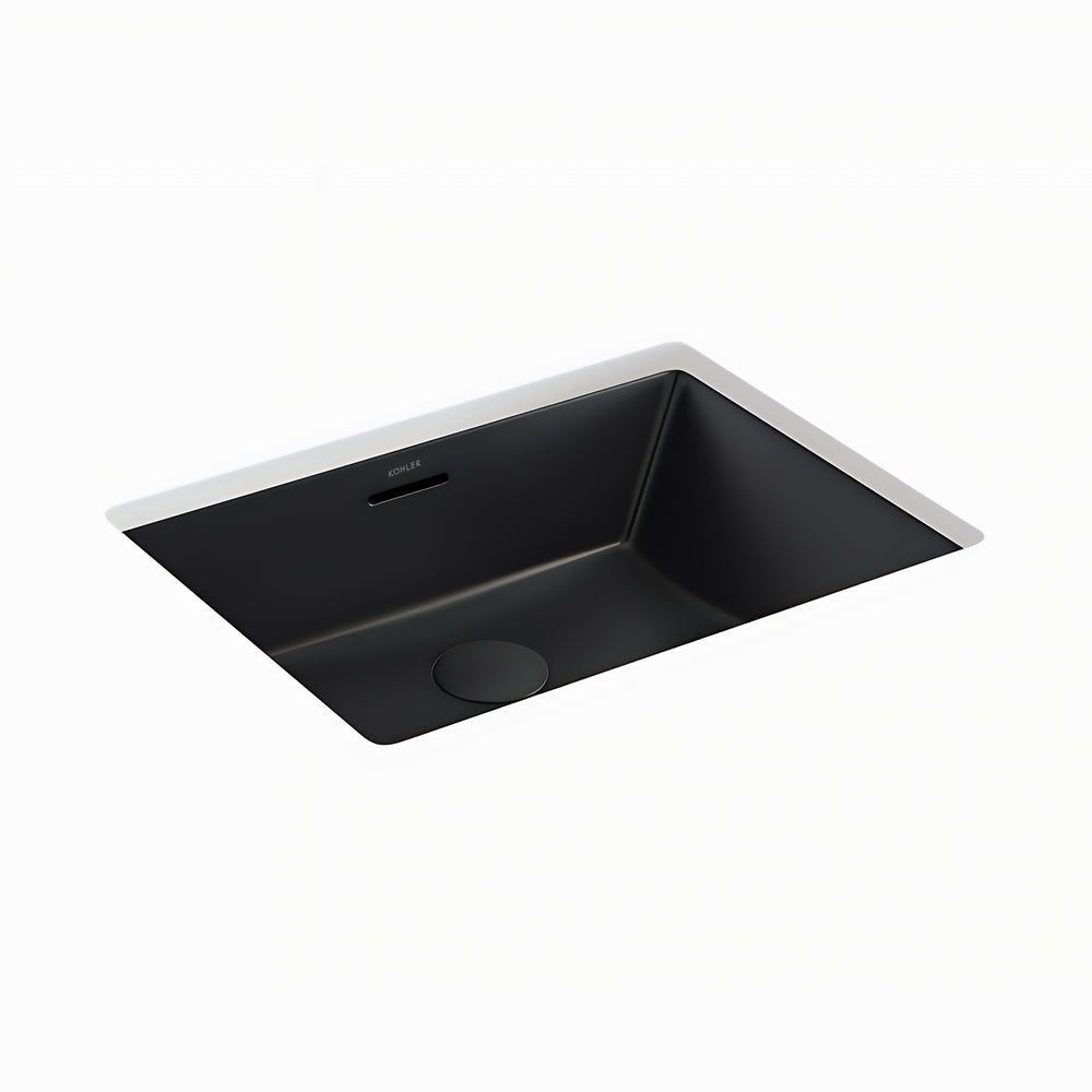 KOHLER BRAZN UNDER COUNTER BASIN HONED BLACK 540MM
