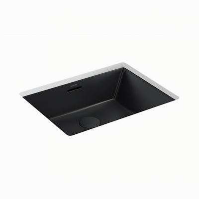 KOHLER BRAZN UNDER COUNTER BASIN HONED BLACK 540MM