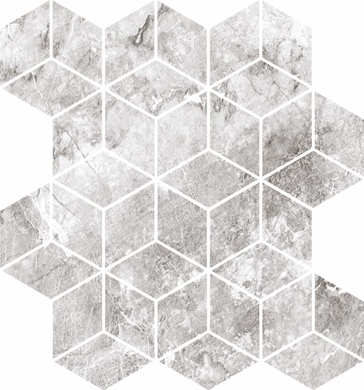 MUSES MISTERY LIGHT GREY MATTE 260X300MM DIAMOND MOSAIC TILE (PER BOX)