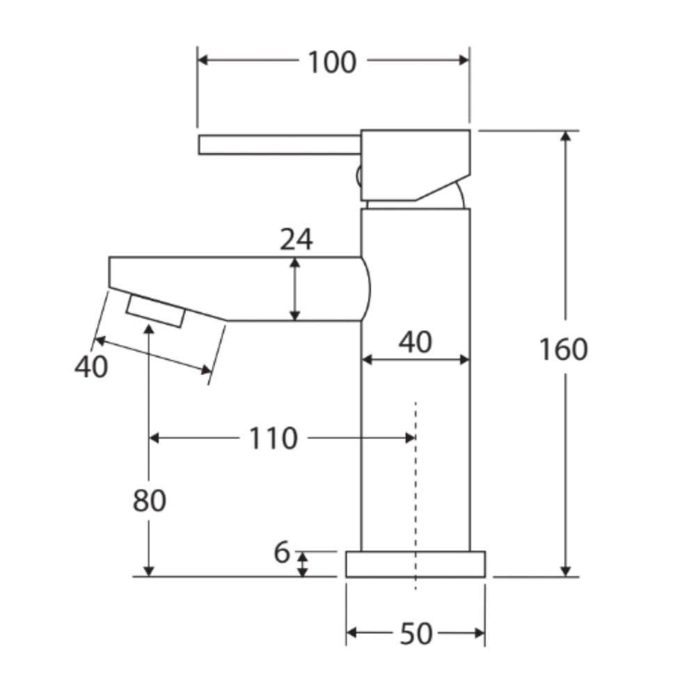 FIENZA ISABELLA BASIN MIXER 160MM