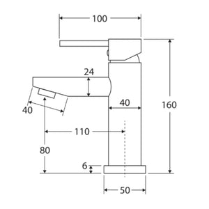 FIENZA ISABELLA BASIN MIXER 160MM
