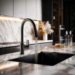 KOHLER TAUT PULL OUT SPRAY KITCHEN SINK MIXER 389MM MATTE BLACK
