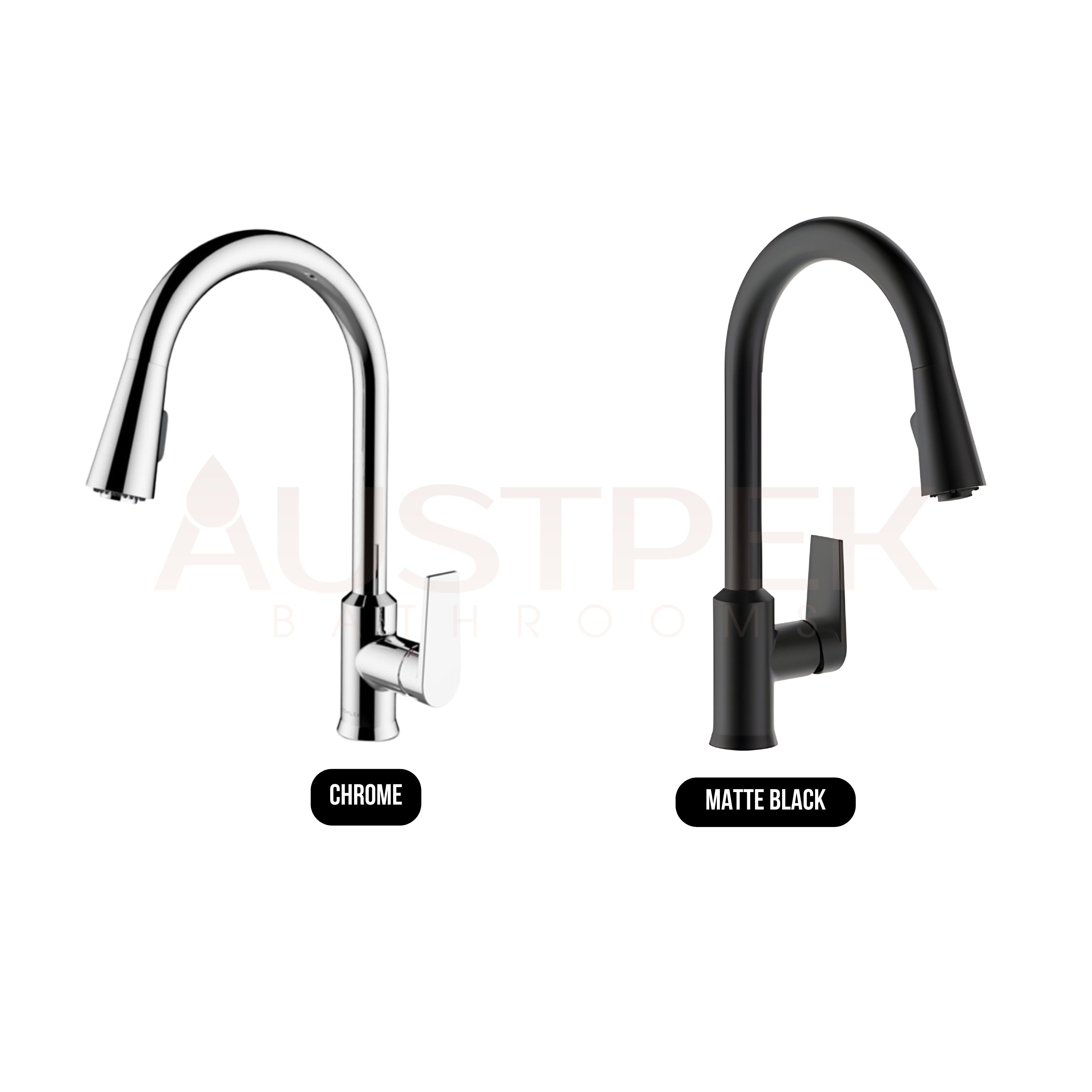 KOHLER TAUT PULL OUT SPRAY KITCHEN SINK MIXER 389MM POLISHED CHROME
