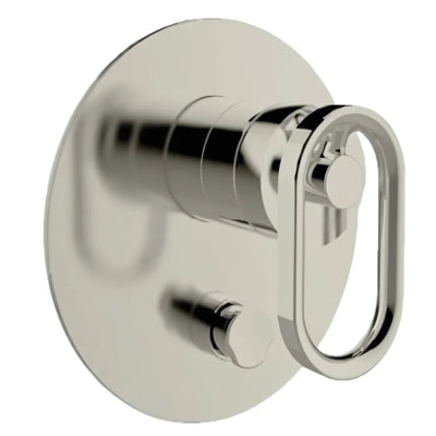 KOHLER COMPONENTS SHOWER / BATH WALL DIVERTER MIXER WITH INDUSTRIAL HANDLE & VALVE COMPLETE KIT BRUSHED NICKEL