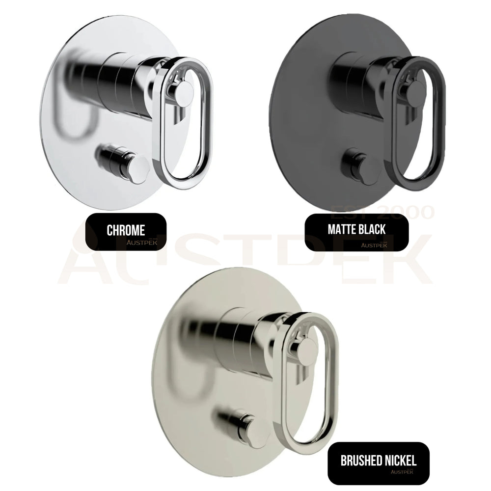 KOHLER COMPONENTS SHOWER / BATH WALL DIVERTER MIXER WITH INDUSTRIAL HANDLE & VALVE COMPLETE KIT BRUSHED NICKEL