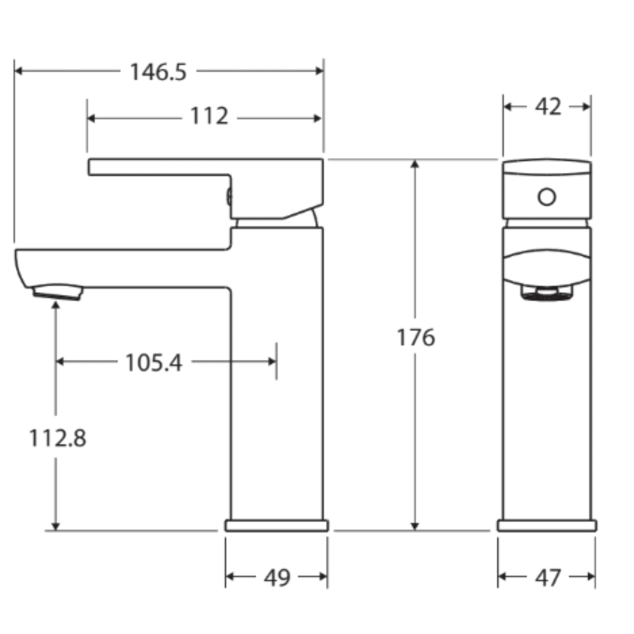 FIENZA KOKO BASIN MIXER 176MM CHROME