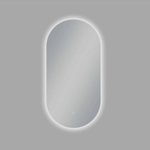 AQUAPERLA BUILDER RANGE OVAL LED FRAMELESS MIRROR 450X900MM