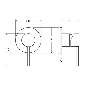 FIENZA HUSTLE WALL MIXER ROUND PLATE MATTE BLACK