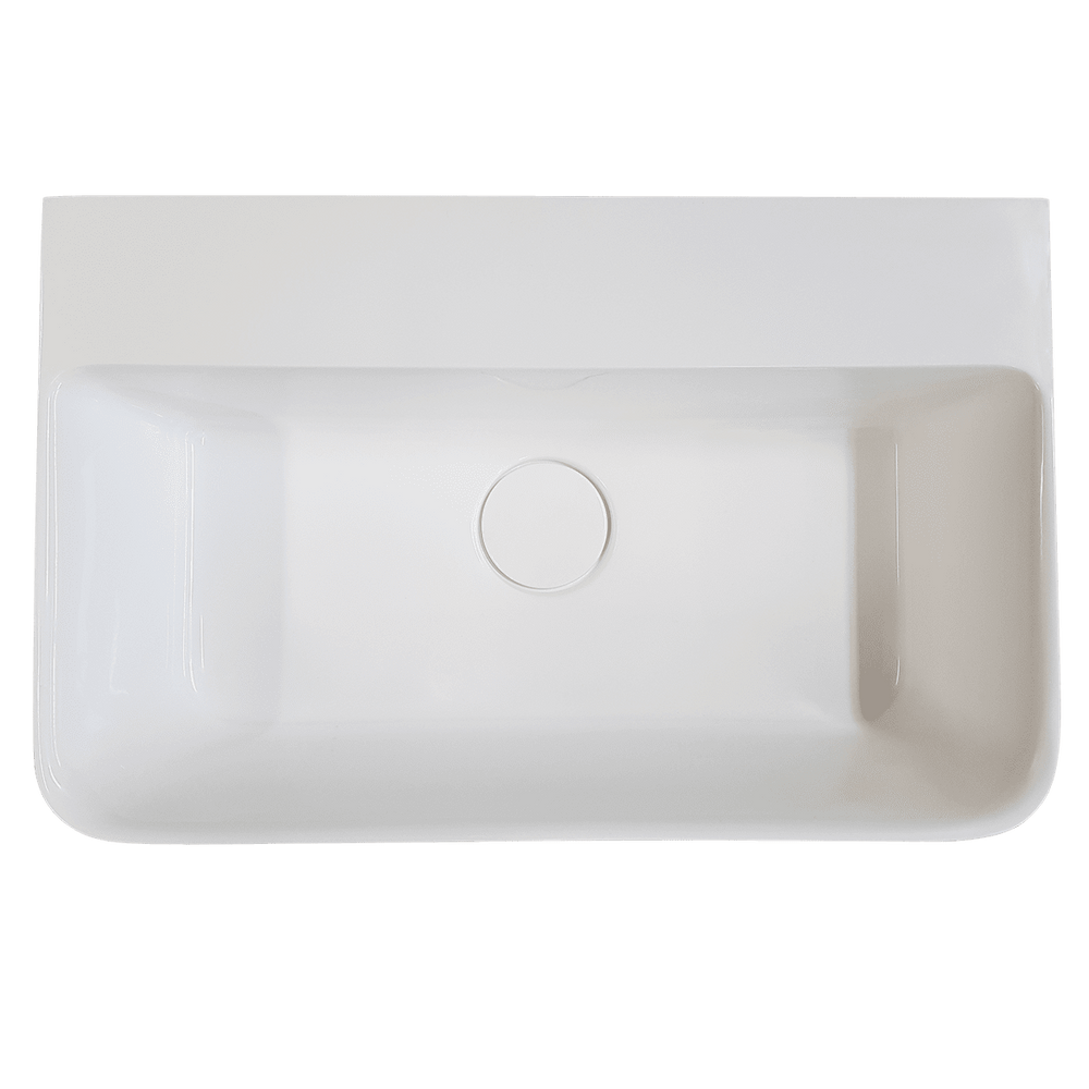 GARETH ASHTON PATINATO CLEARSTONE ABOVE COUNTER BASIN GLOSS WHITE 550MM
