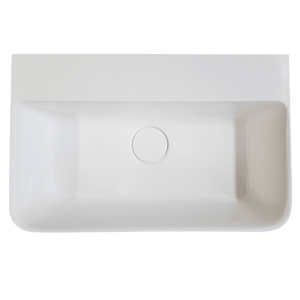 GARETH ASHTON PATINATO CLEARSTONE ABOVE COUNTER BASIN GLOSS WHITE 550MM