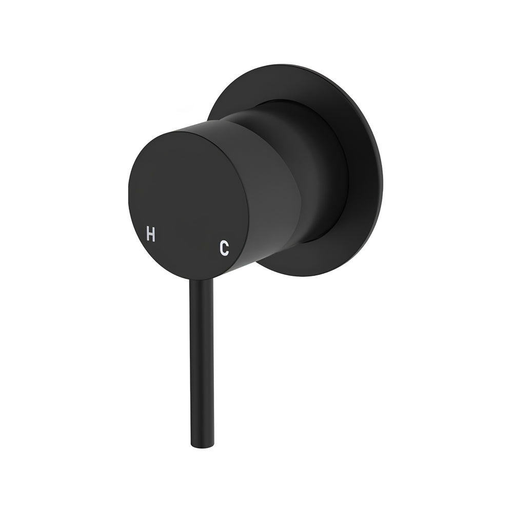 FIENZA KAYA LEAD FREE WALL MIXER SMALL ROUND PLATE MATTE BLACK