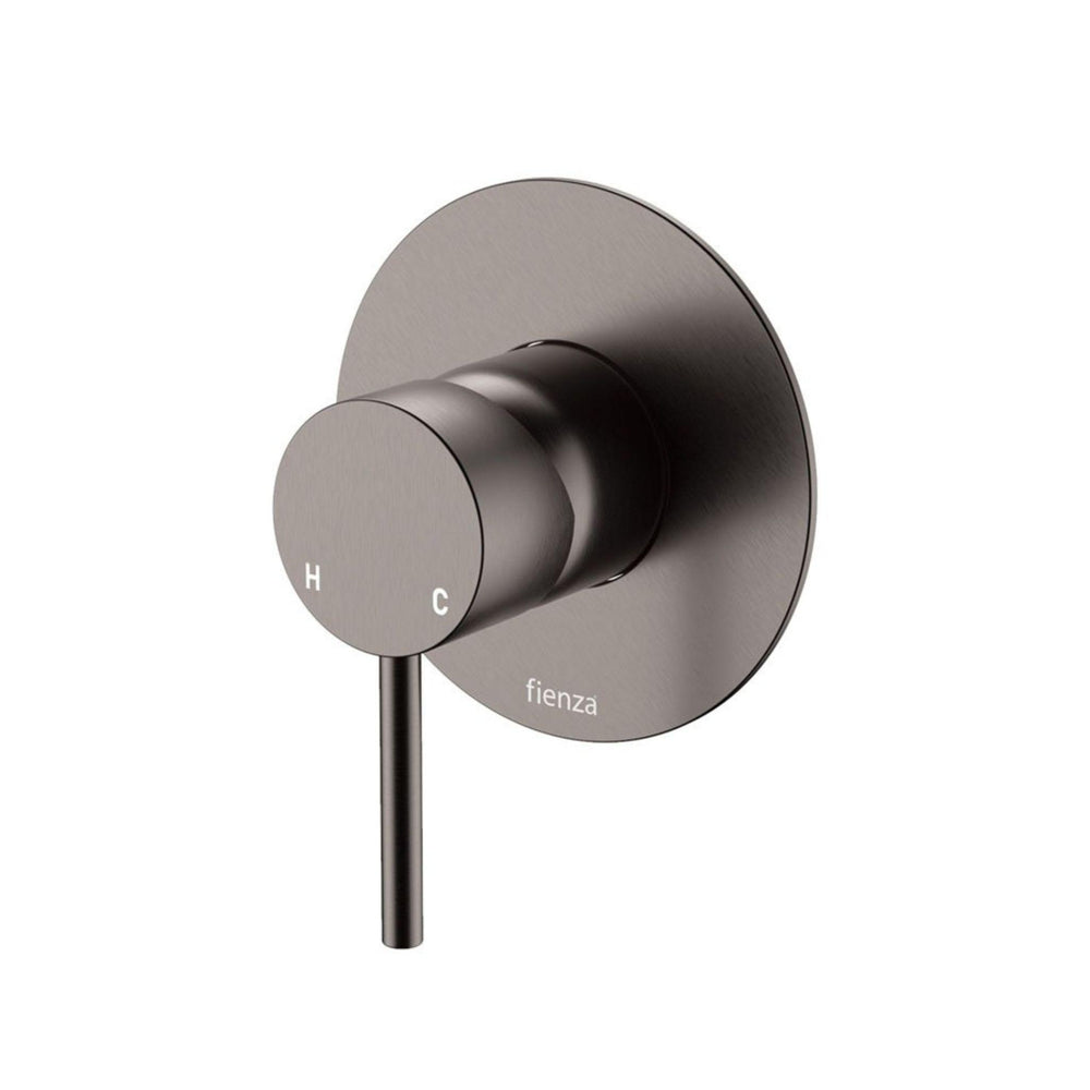 FIENZA KAYA WALL MIXER LARGE ROUND PLATE 100MM GUN METAL