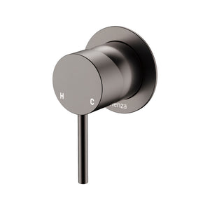 FIENZA KAYA WALL MIXER SMALL ROUND PLATE GUN METAL