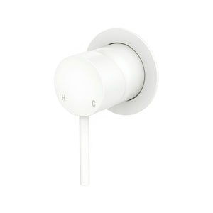 FIENZA KAYA WALL MIXER SMALL ROUND PLATE MATTE WHITE
