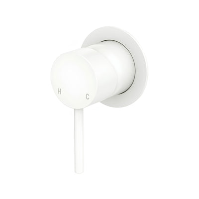 FIENZA KAYA WALL MIXER SMALL ROUND PLATE MATTE WHITE