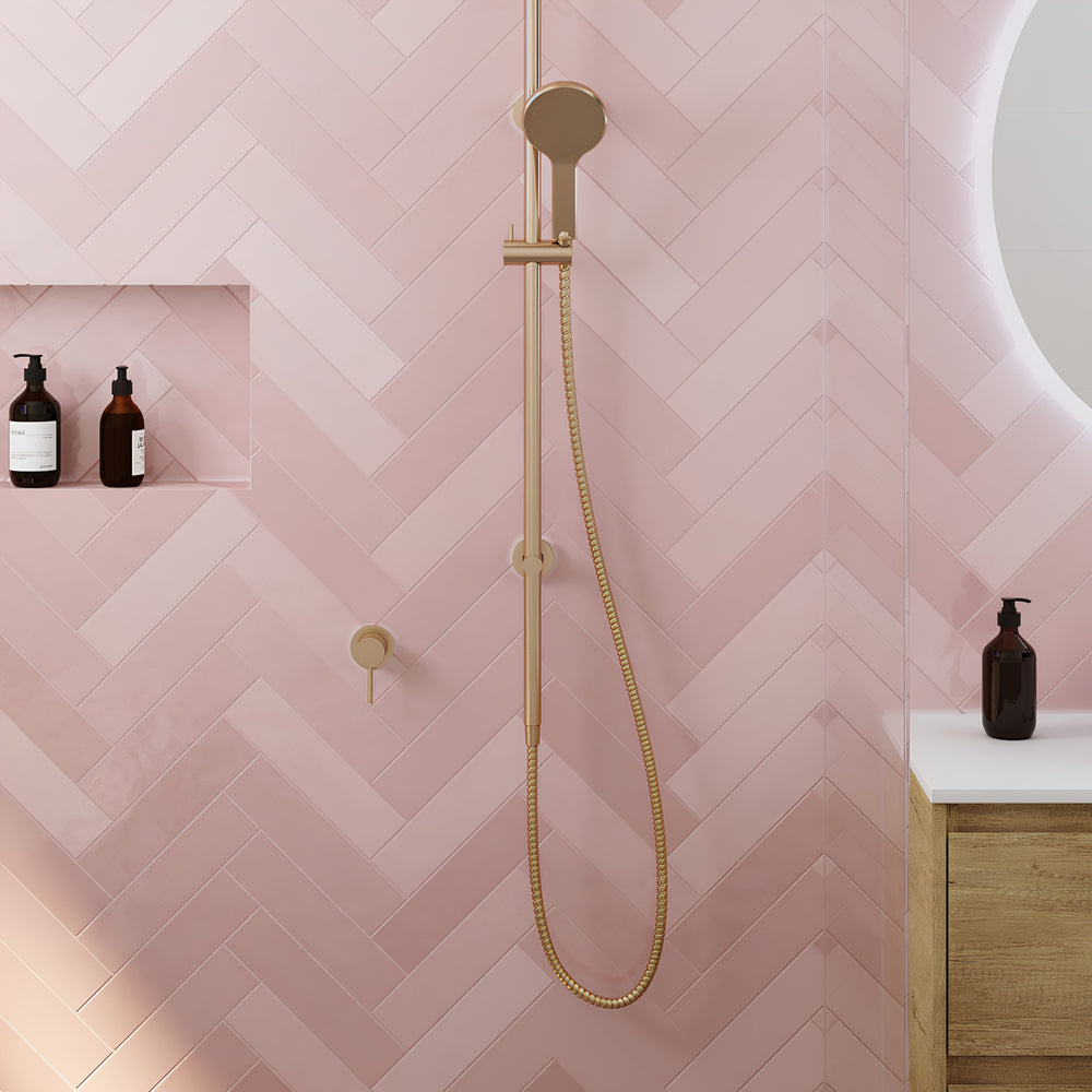 FIENZA KAYA LEAD FREE WALL MIXER SMALL ROUND PLATE URBAN BRASS