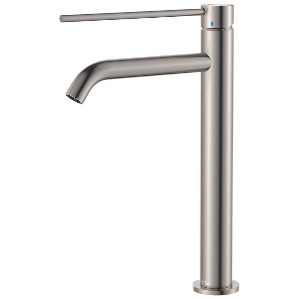 FIENZA KAYA CARE TALL BASIN MIXER 300MM BRUSHED NICKEL