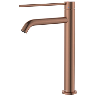 FIENZA KAYA CARE TALL BASIN MIXER 300MM BRUSHED COPPER