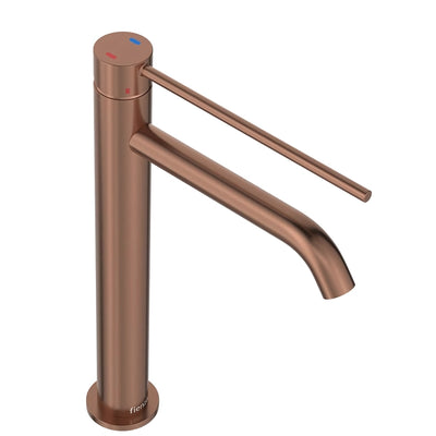 FIENZA KAYA CARE TALL BASIN MIXER 300MM BRUSHED COPPER
