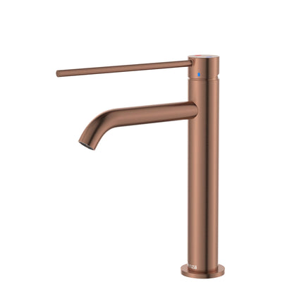 FIENZA KAYA CARE BASIN MIXER 244MM BRUSHED COPPER