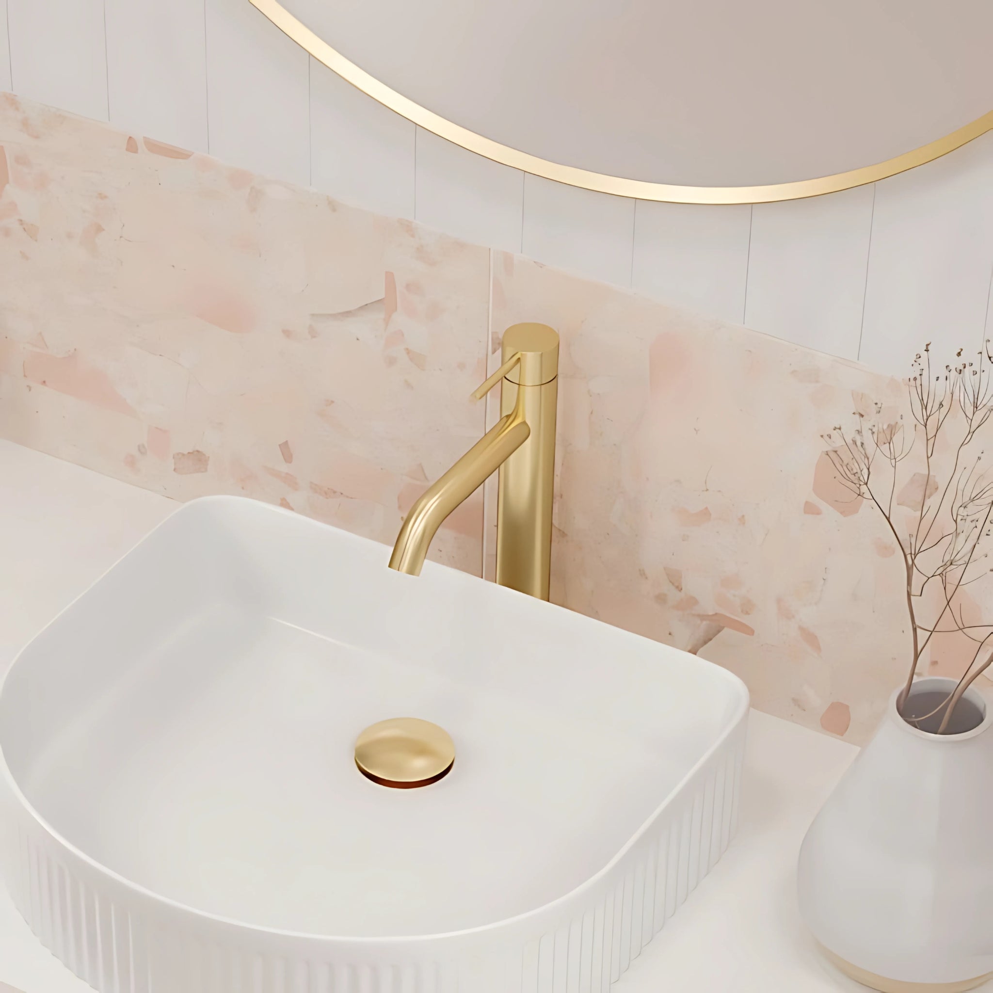 FIENZA KAYA BASIN MIXER 244MM URBAN BRASS