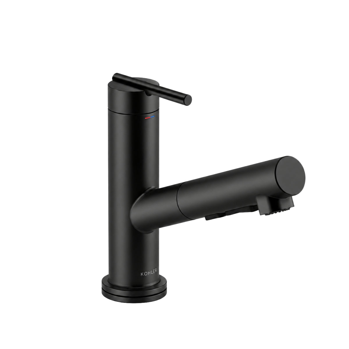 KOHLER CRUE PULL-OUT KITCHEN MIXER 206MM MATTE BLACK